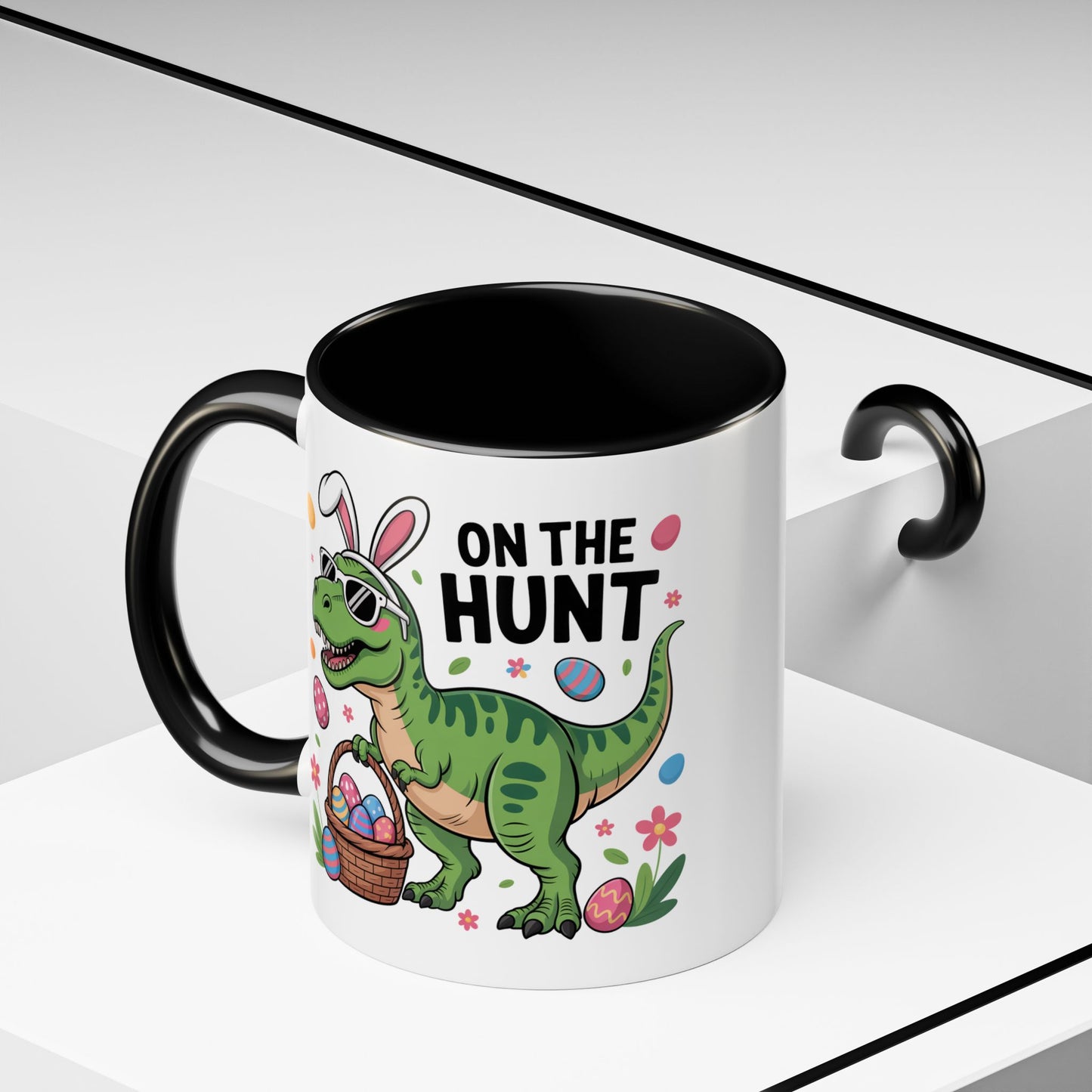 Easter Mug - On The Hunt Dinosaur