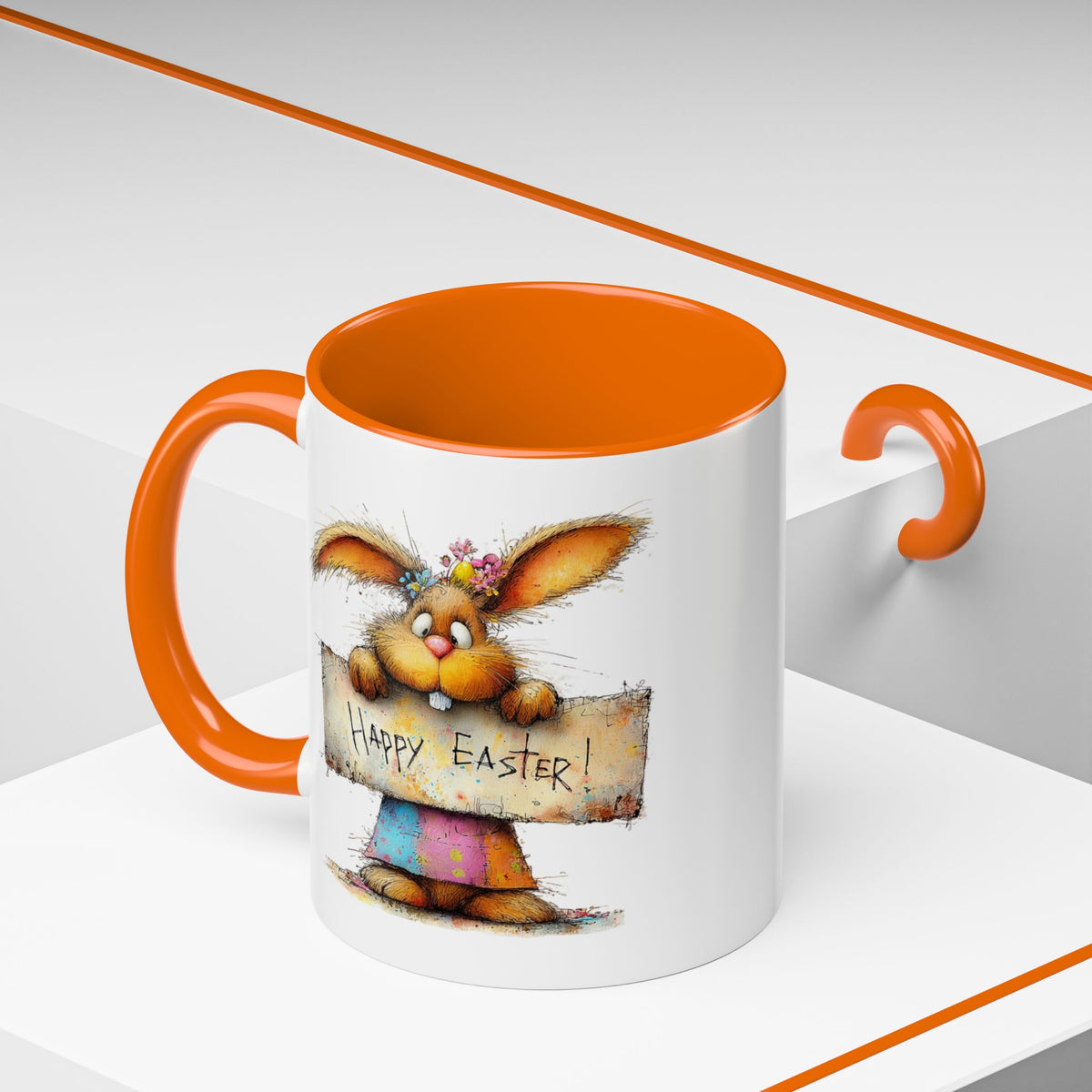 Easter Mug - Happy Easter Bunny Sign