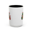Christmas Mug - Merry Christmas Green Yellow & Red Text Hats