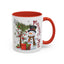 Christmas Mug - Merry Xmas Snowman Tree Present