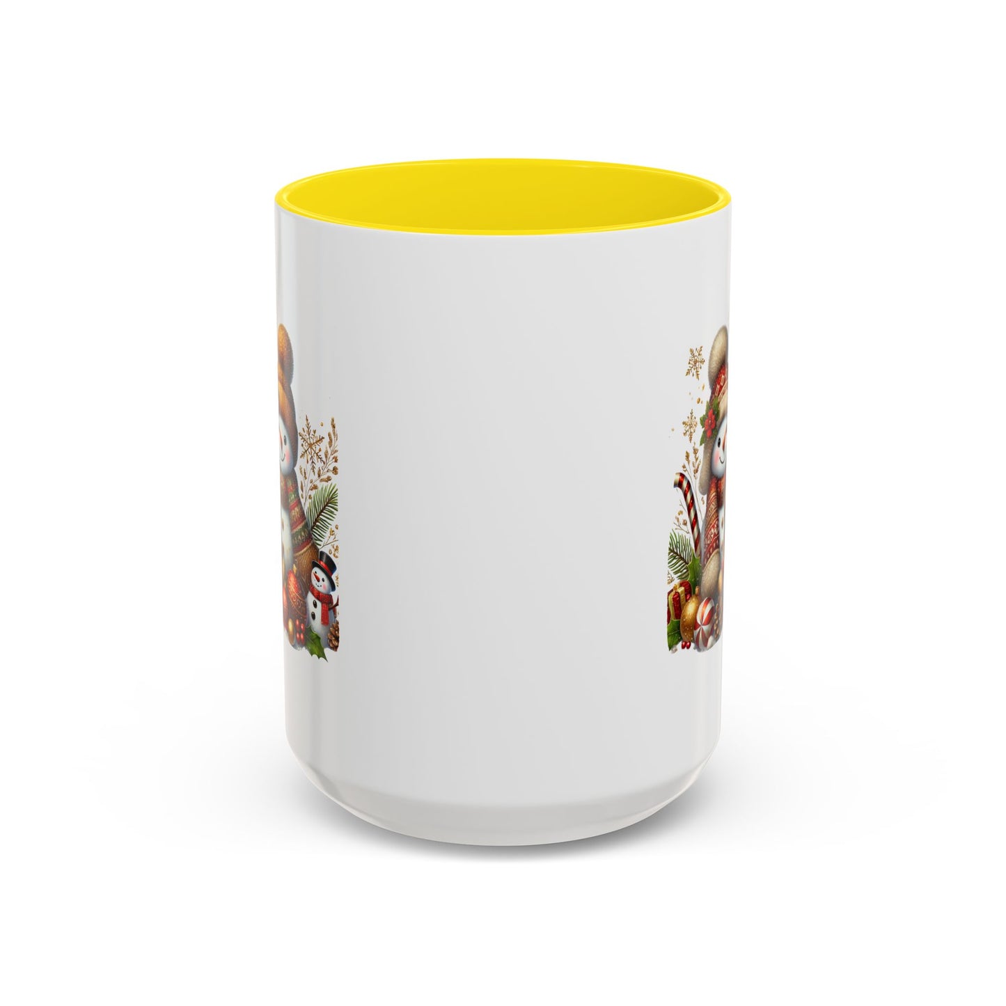 Christmas Mug - Gold Snowman Family