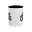 Christmas Mug - Merry Christmas Red & Green Text Mistletoe