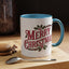 Christmas Mug - Merry Christmas Maroon & Green Text Decorations