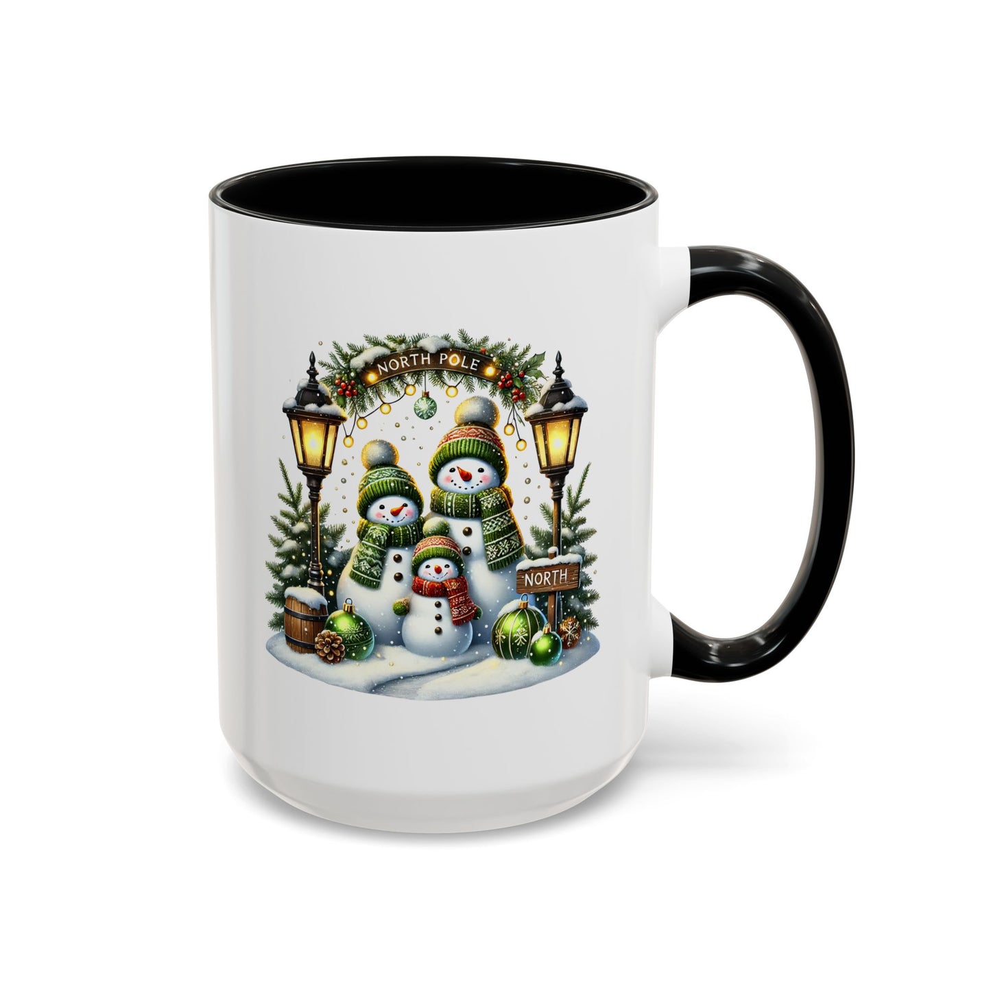 Christmas Mug - Green Snowman Family
