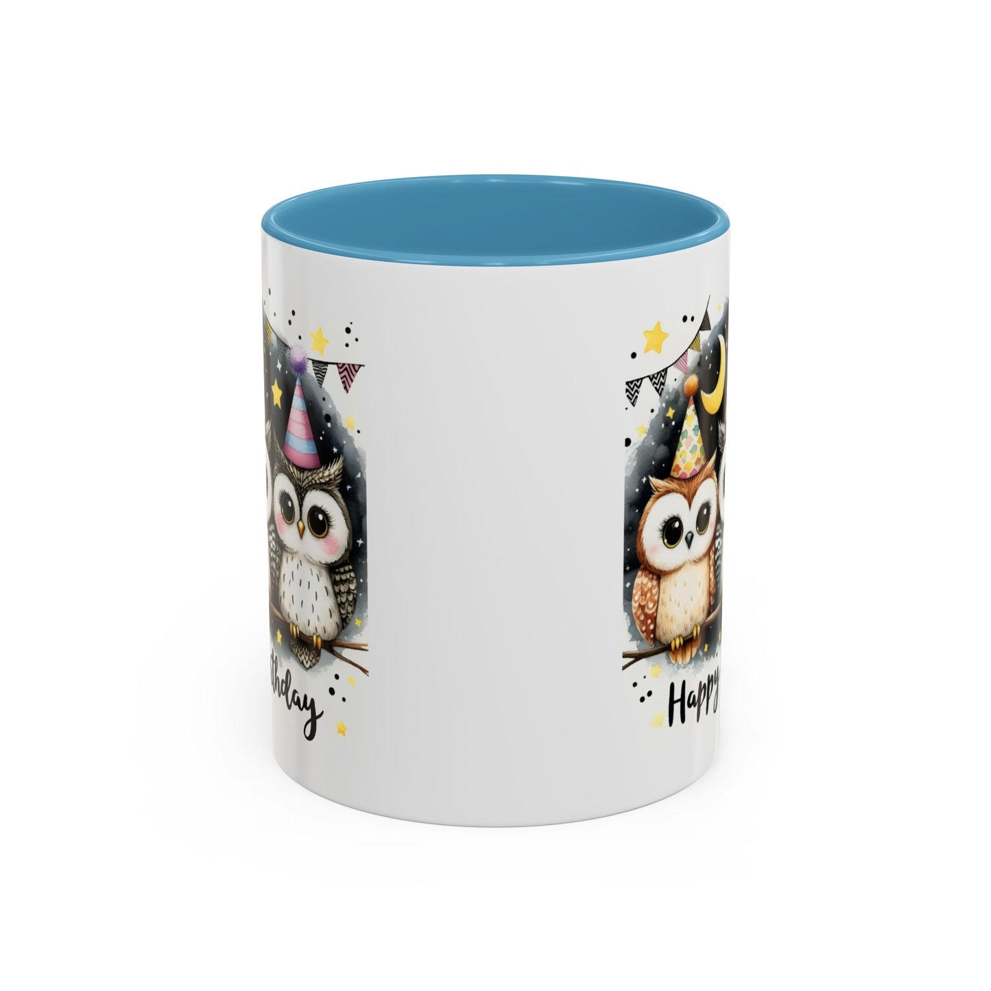 Birthday Mug - Happy Birthday Owls