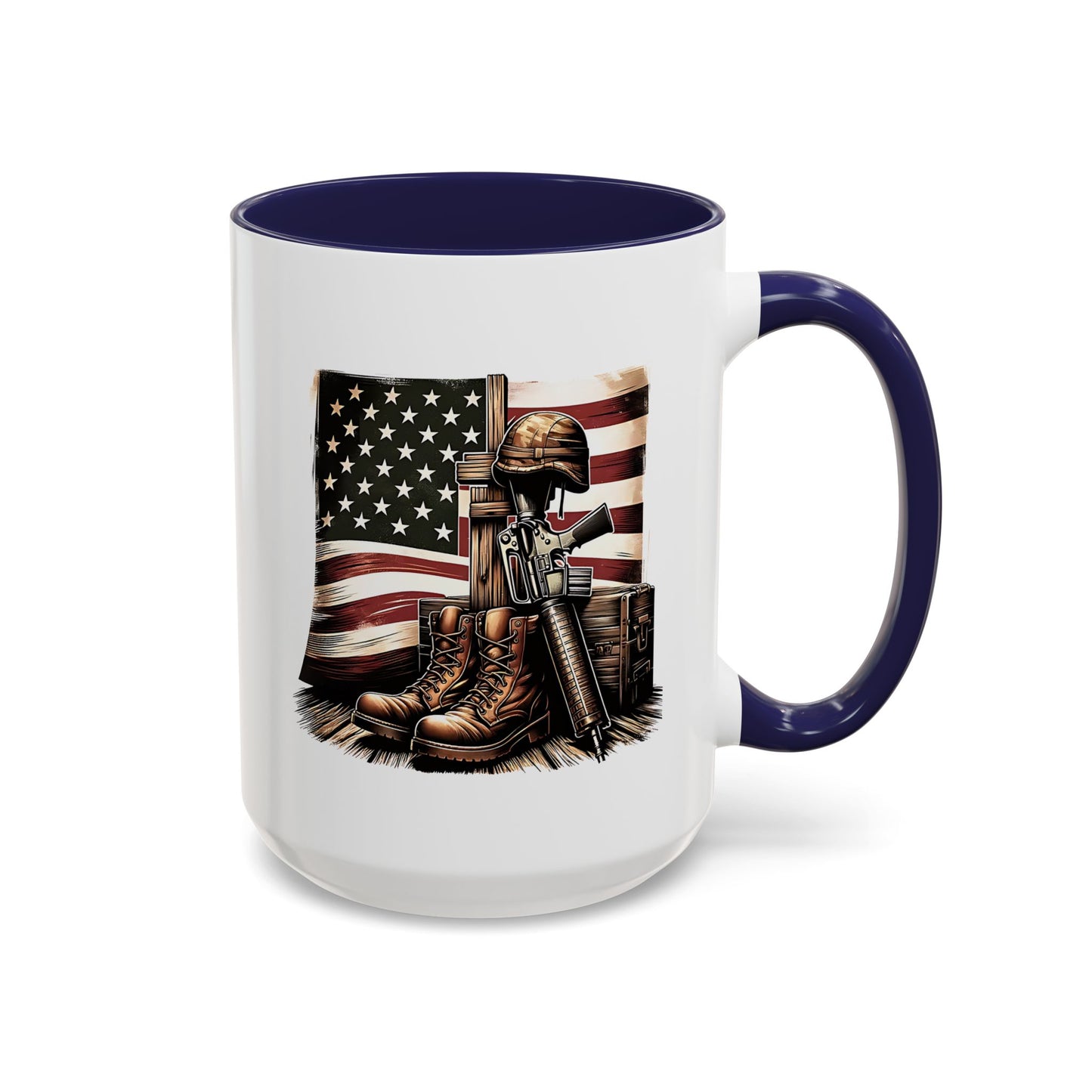 4th of July Mug - Fallen Soldier Boots Flag 3