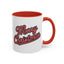 Christmas Mug - Merry Christmas Red & Black Baseball Text