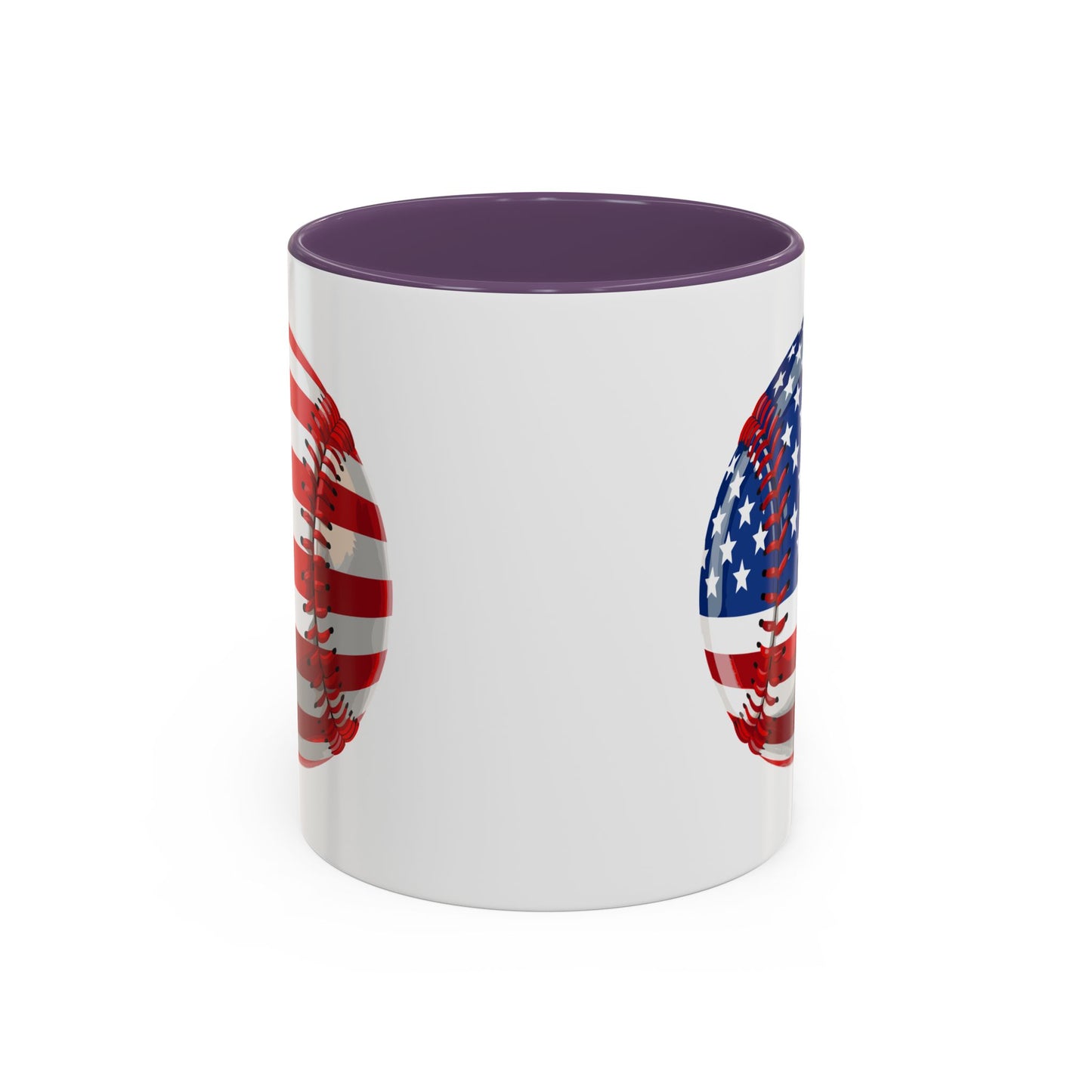 4th of July Mug - Baseball American Flag
