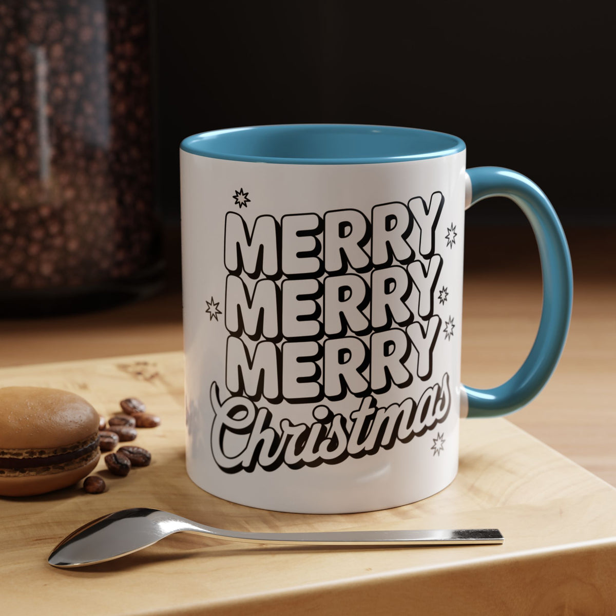 Christmas - Merry Christmas Black & White Embossed Text