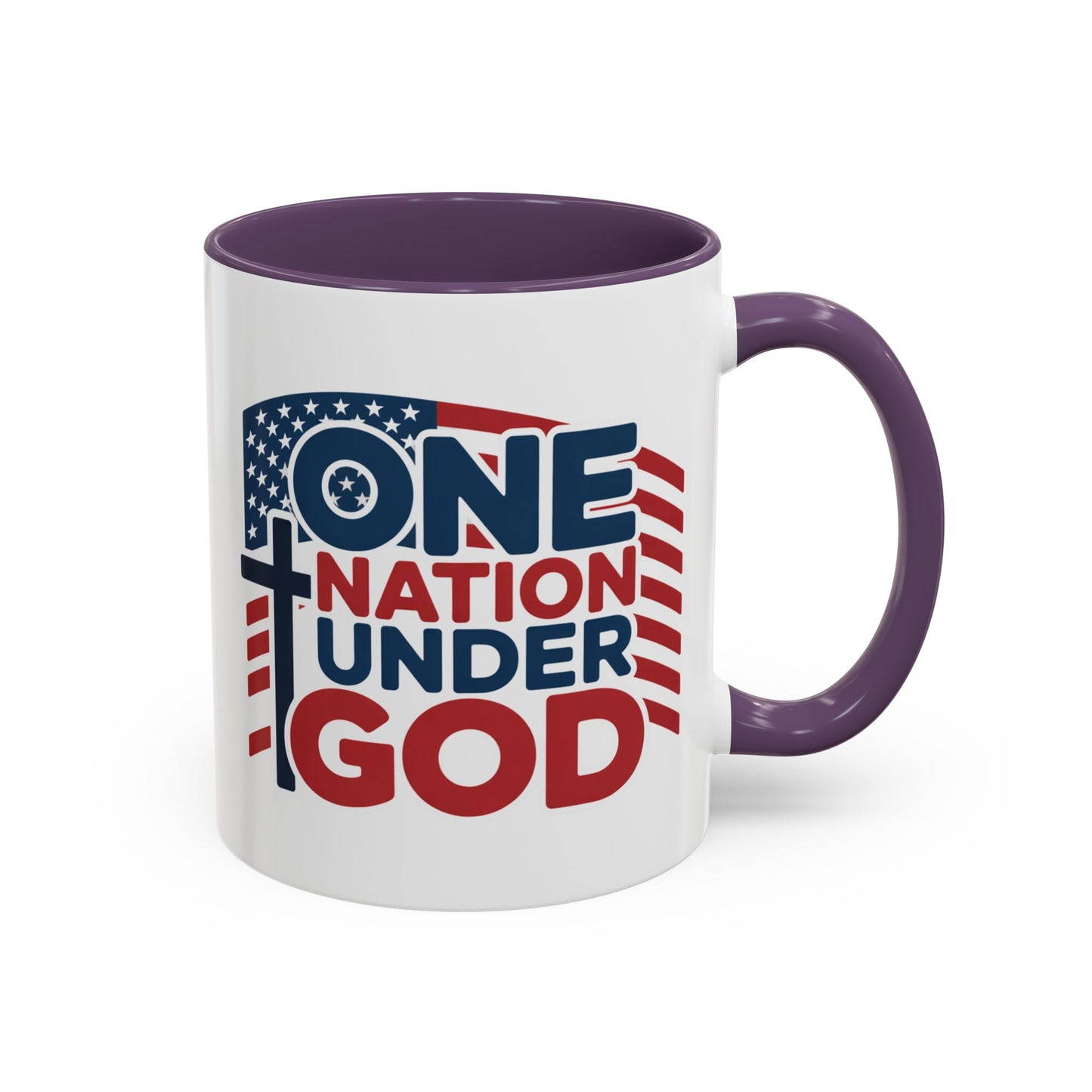 Religious Mug - One Nation Flag Cross