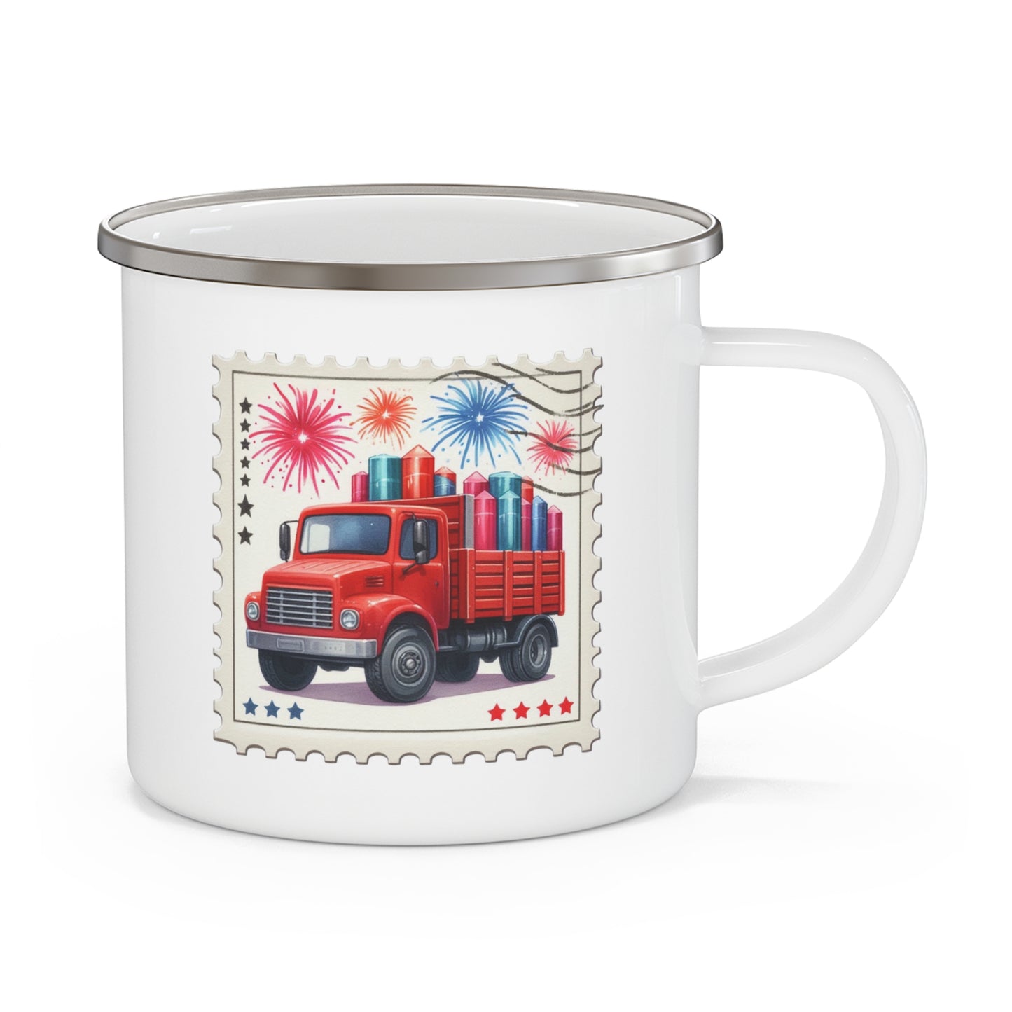 4th of July Mug - Fireworks Truck Stamp