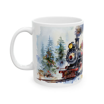 Christmas Mug - Snowy Landscape Train Wrap 4