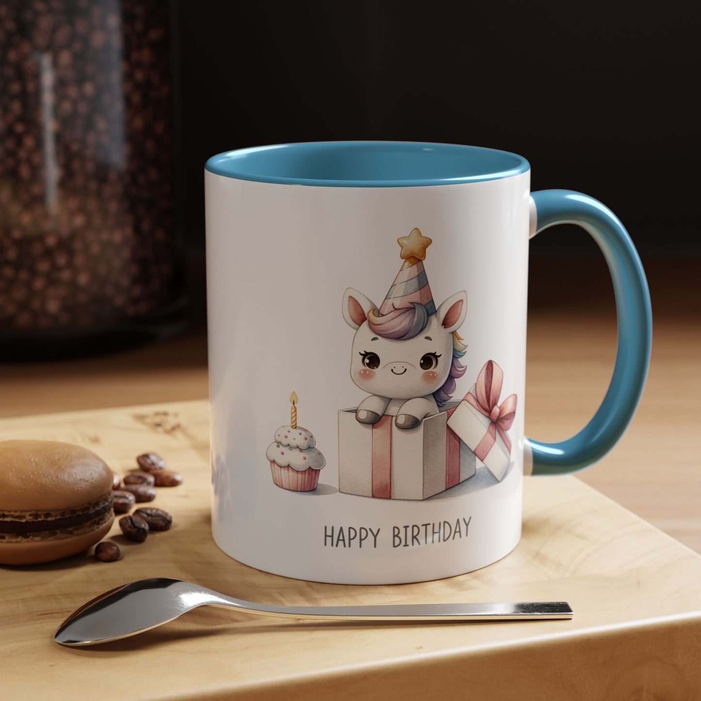 Birthday Mug - Unicorn With Present