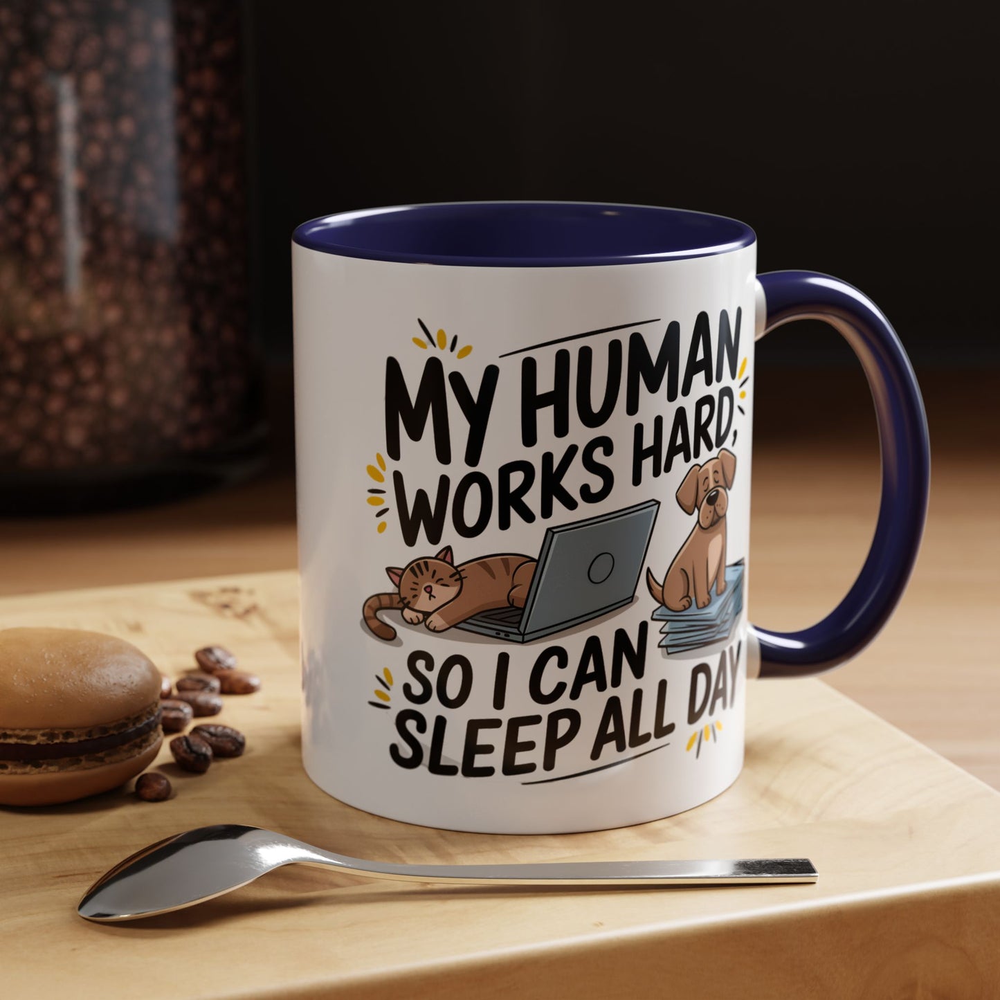 Animal Mug - My Human Works Hard