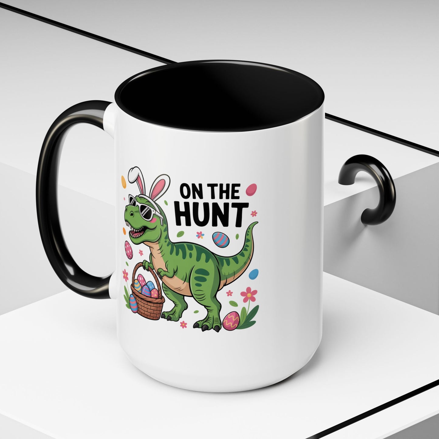 Easter Mug - On The Hunt Dinosaur