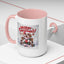 Christmas Mug - Merry Christmas Red Text Puppy Green & Red Top