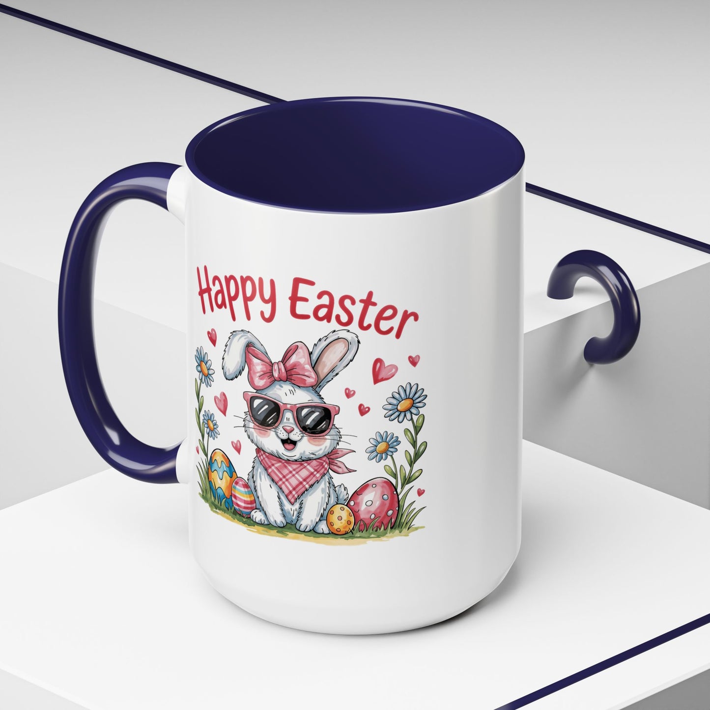 Easter Mug - Happy Easter Cool Bunny