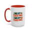 Christmas Mug - Green & Red Text Tree Presents
