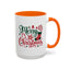 Christmas Mug - Merry Christmas Green & Red Text Star Candy Cane Stocking Snowflake