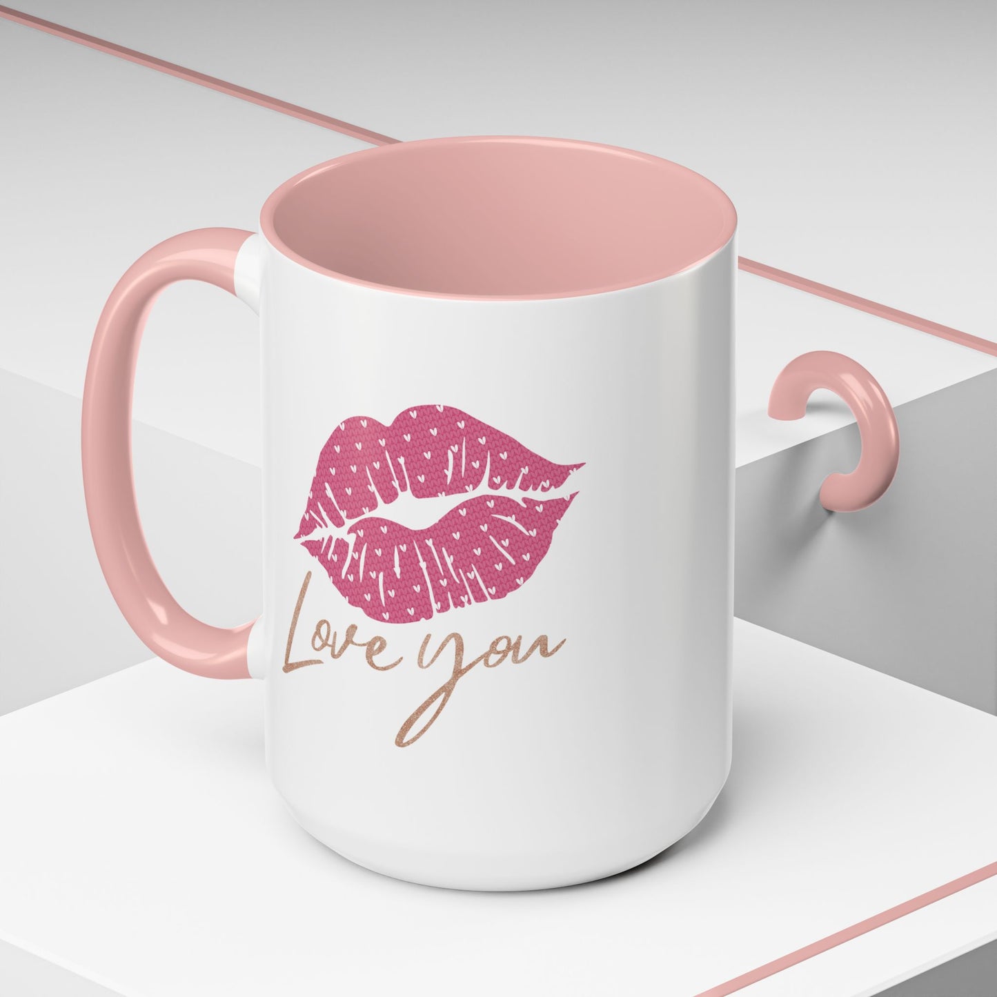 Valentine's Day Mug - Love You Lips Kiss