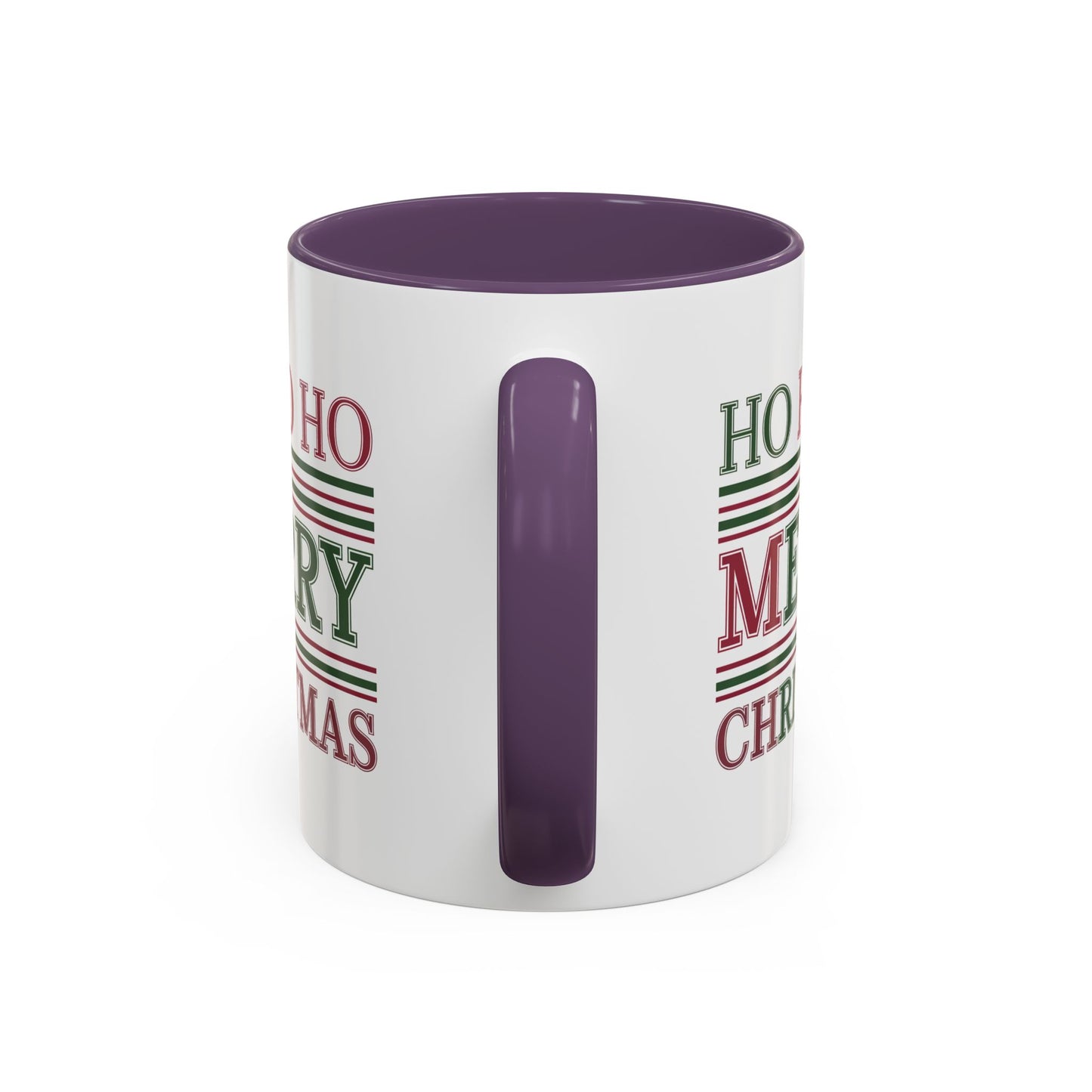 Christmas Mug - Ho Ho Ho Merry Christmas Red & Green Text 3