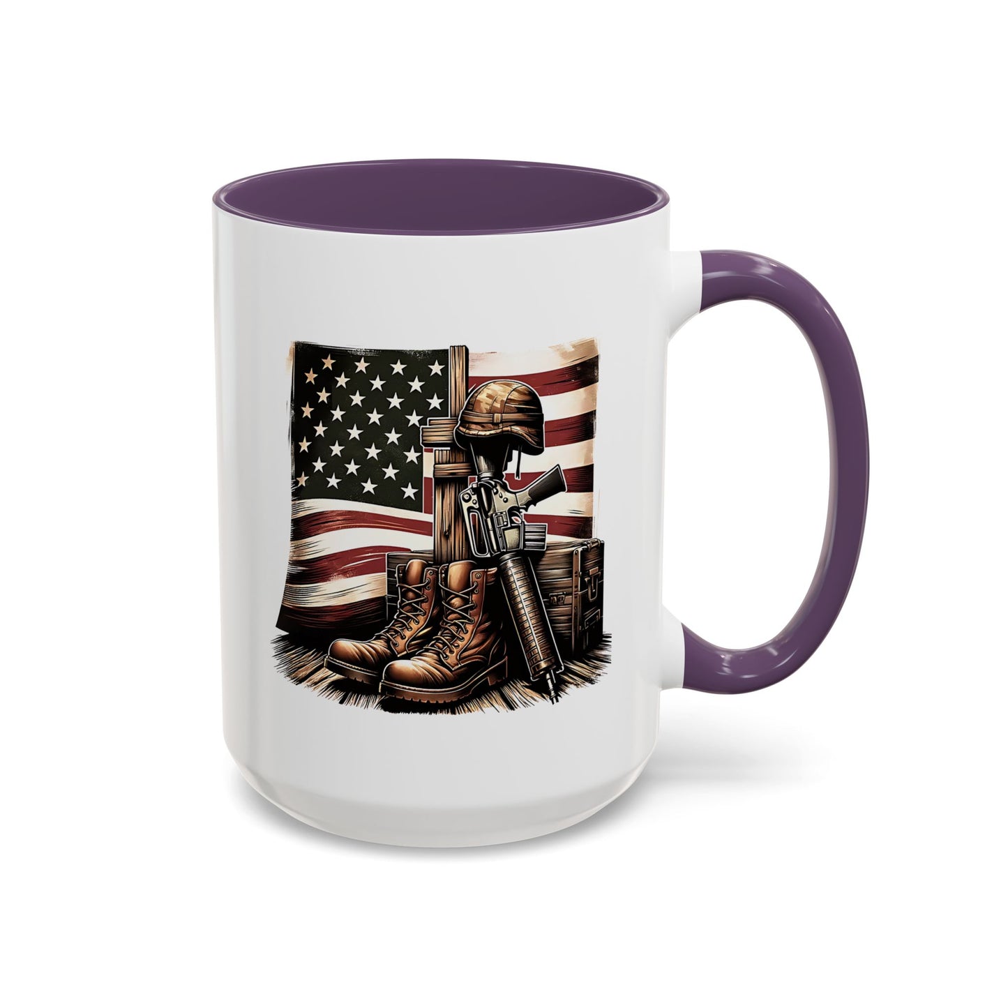 4th of July Mug - Fallen Soldier Boots Flag 3