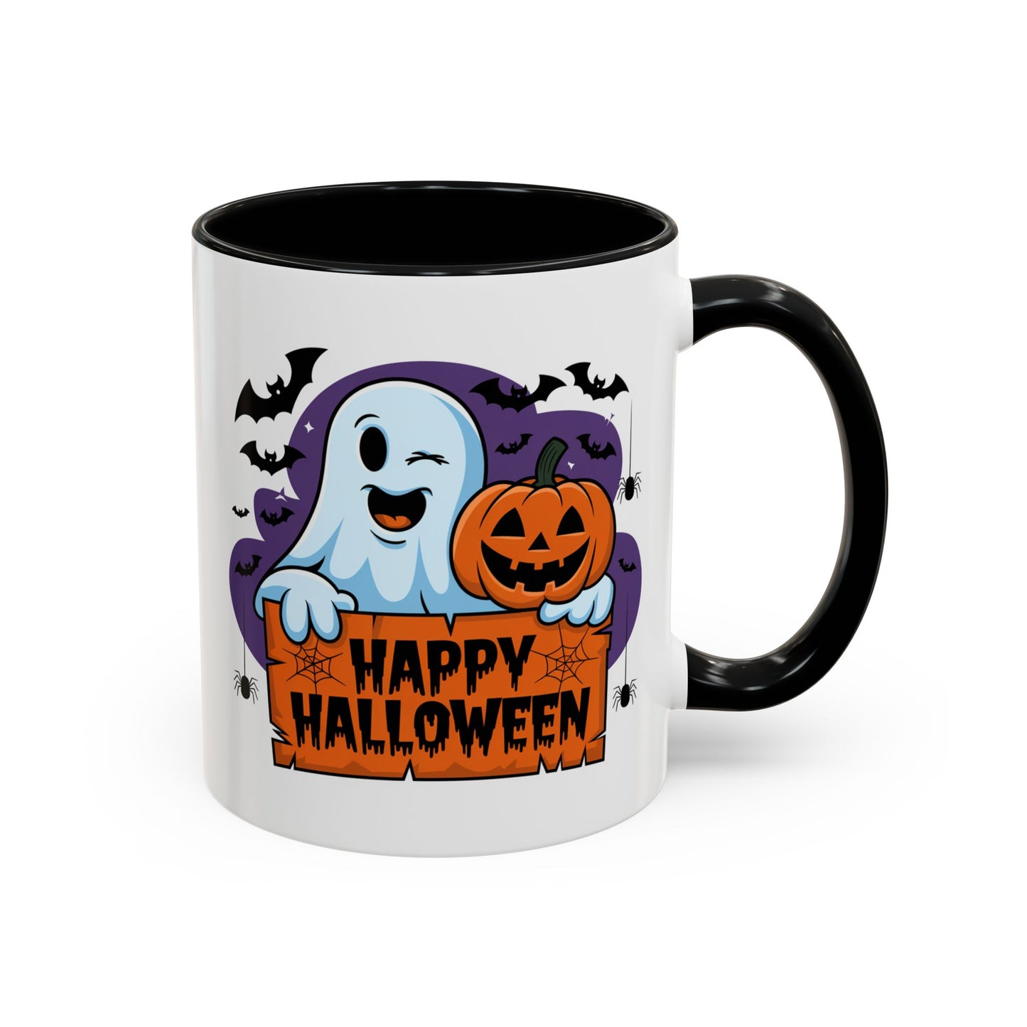 Halloween Mug - Winking Ghost With Pumpkin