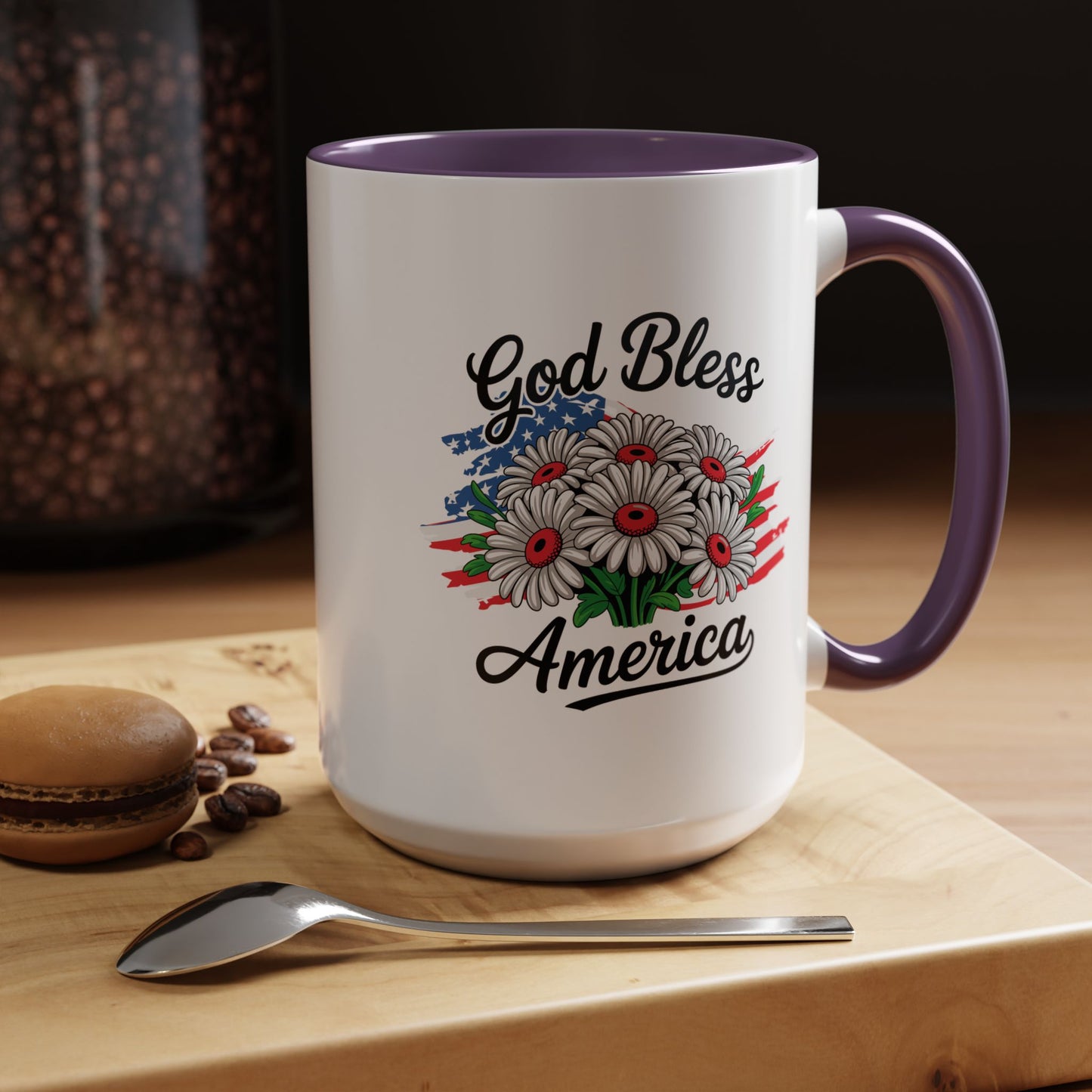 4th of July Mug - God Bless America Daisies