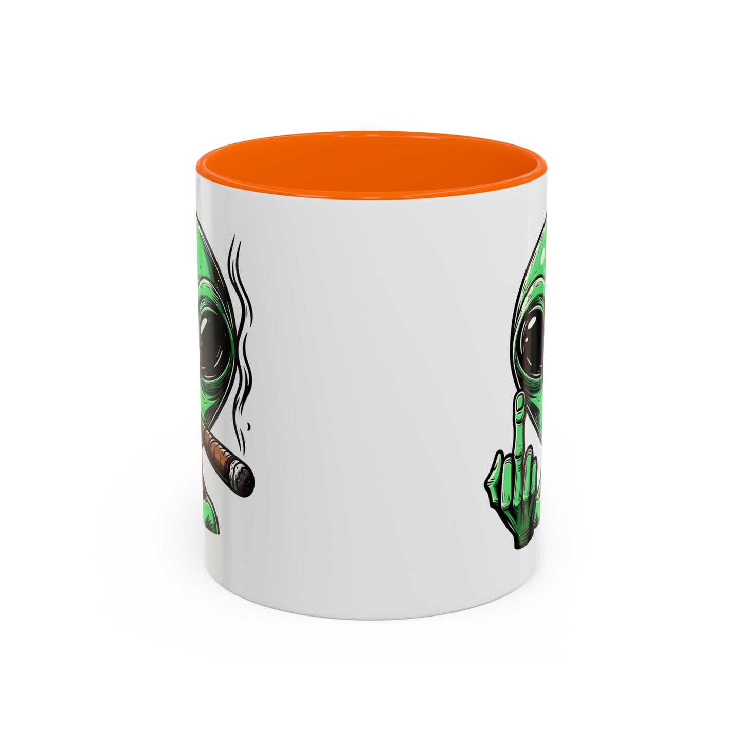 Adult Mug - Green Alien Fuck You Human