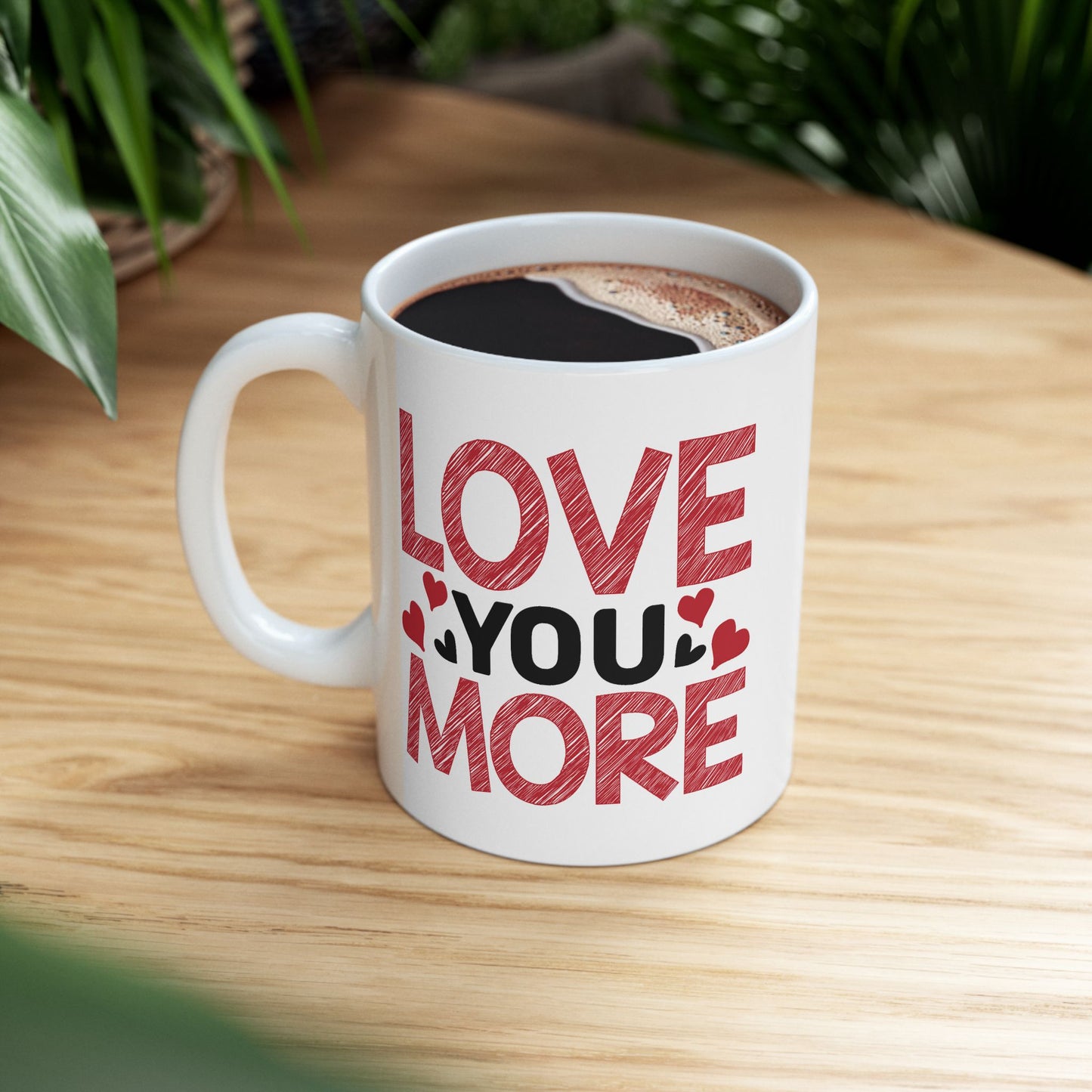 Anniversary Mug - Love You More Sketch Graphic