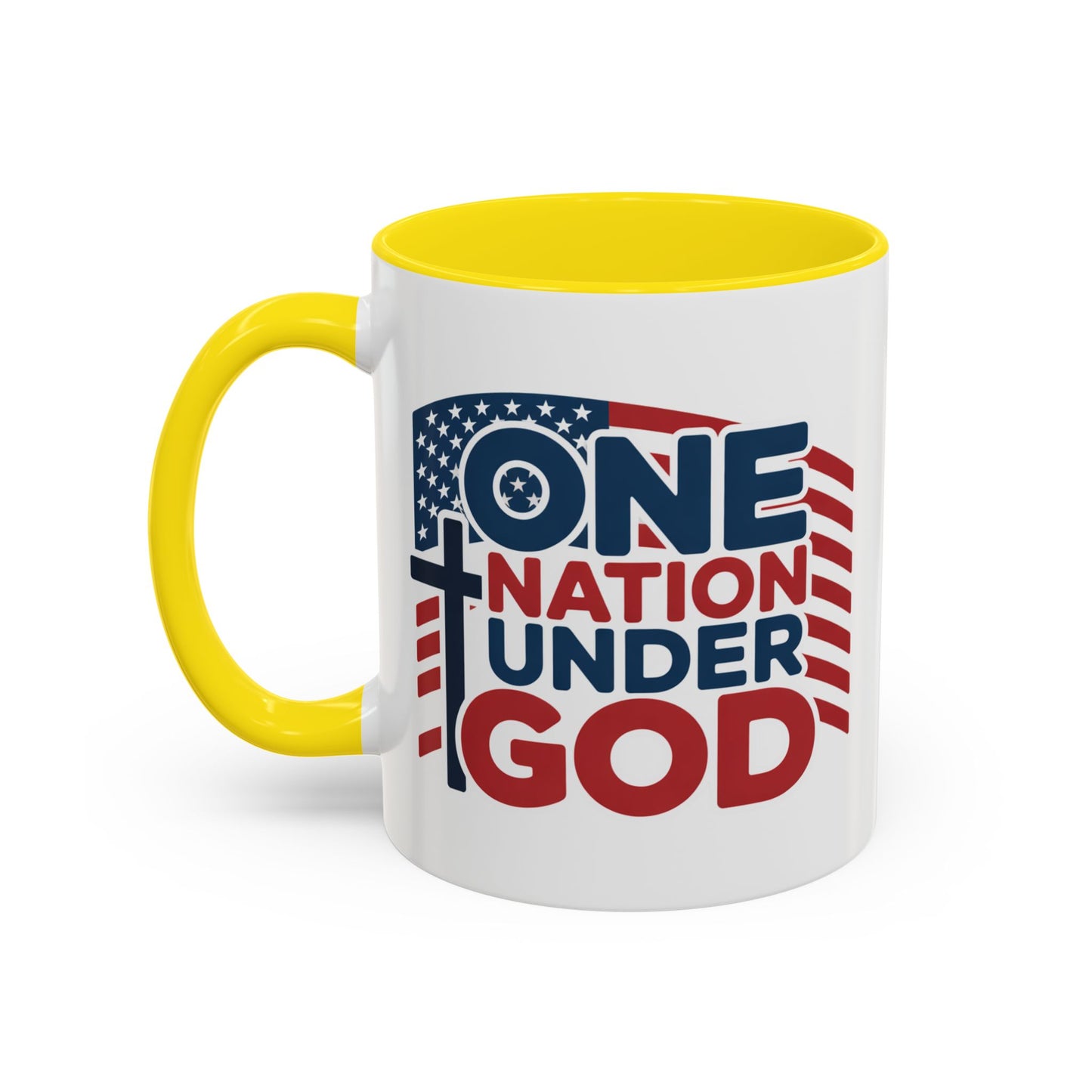 Religious Mug - One Nation Flag Cross
