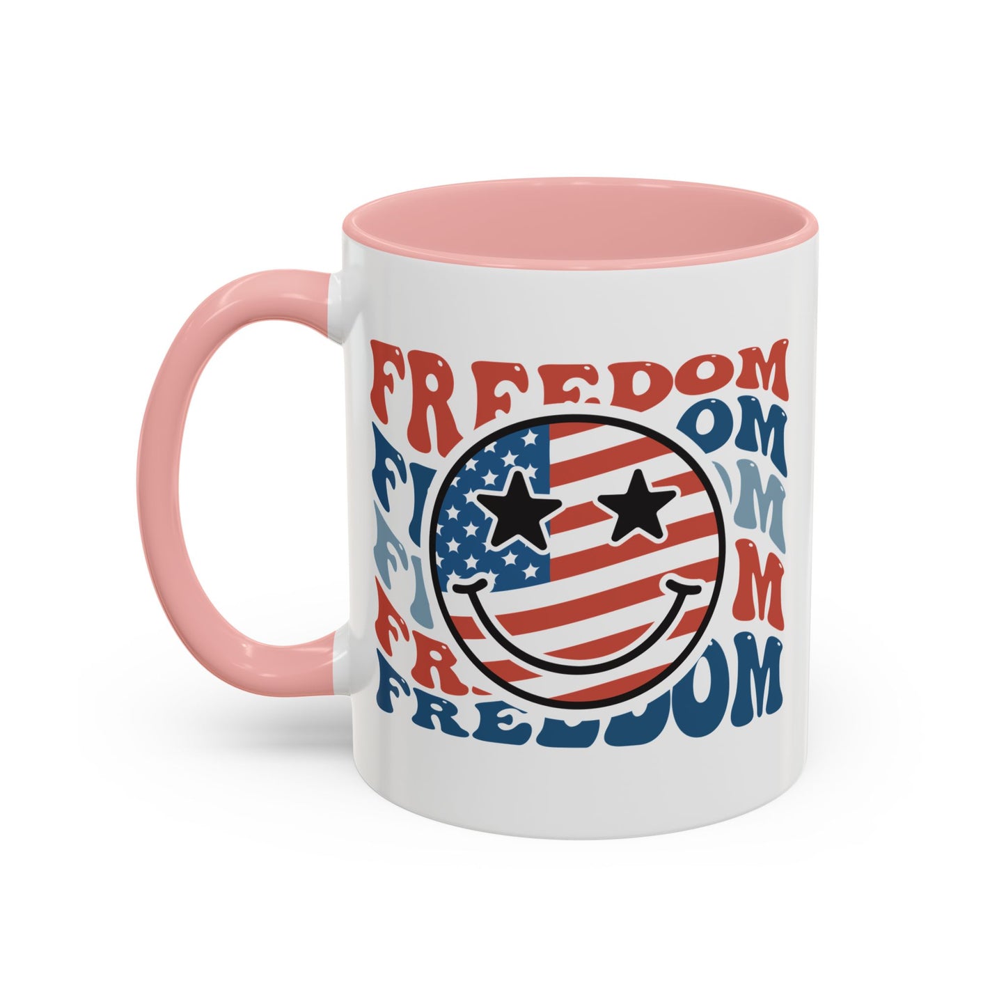 4th of July Mug - Freedom Smiley Face