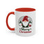 Christmas Mug - Merry Christmas Green & Red Text Gnome Present Trees