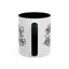 Christmas Mug - Merry Christmas Black Text Colored Lights