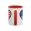 4th of July Mug - USA Flag Heart