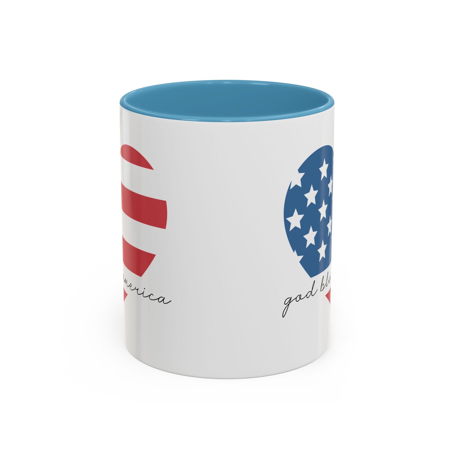 4th of July Mug - God Bless America Flag Heart