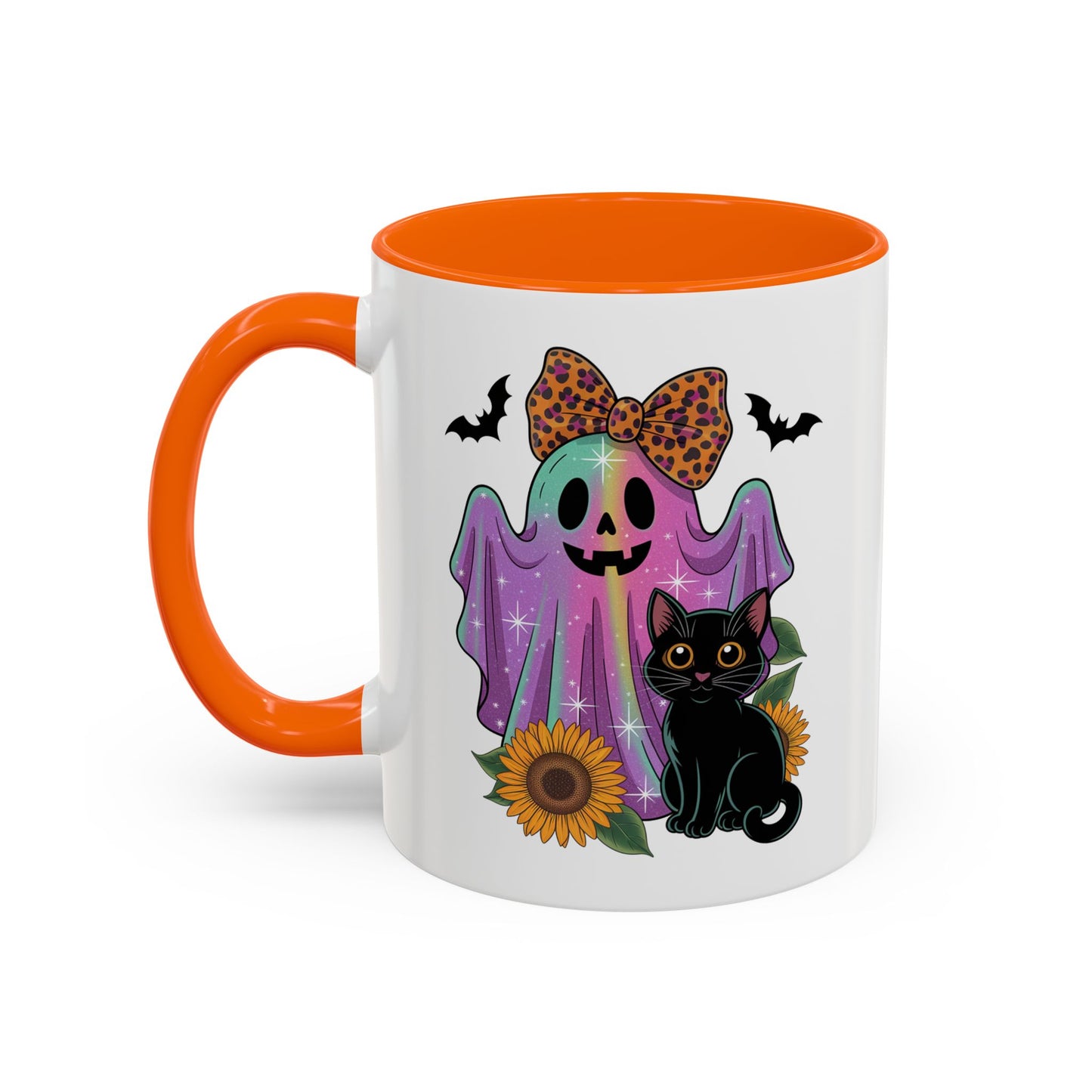 Halloween Mug - Cute Ghost With Cat