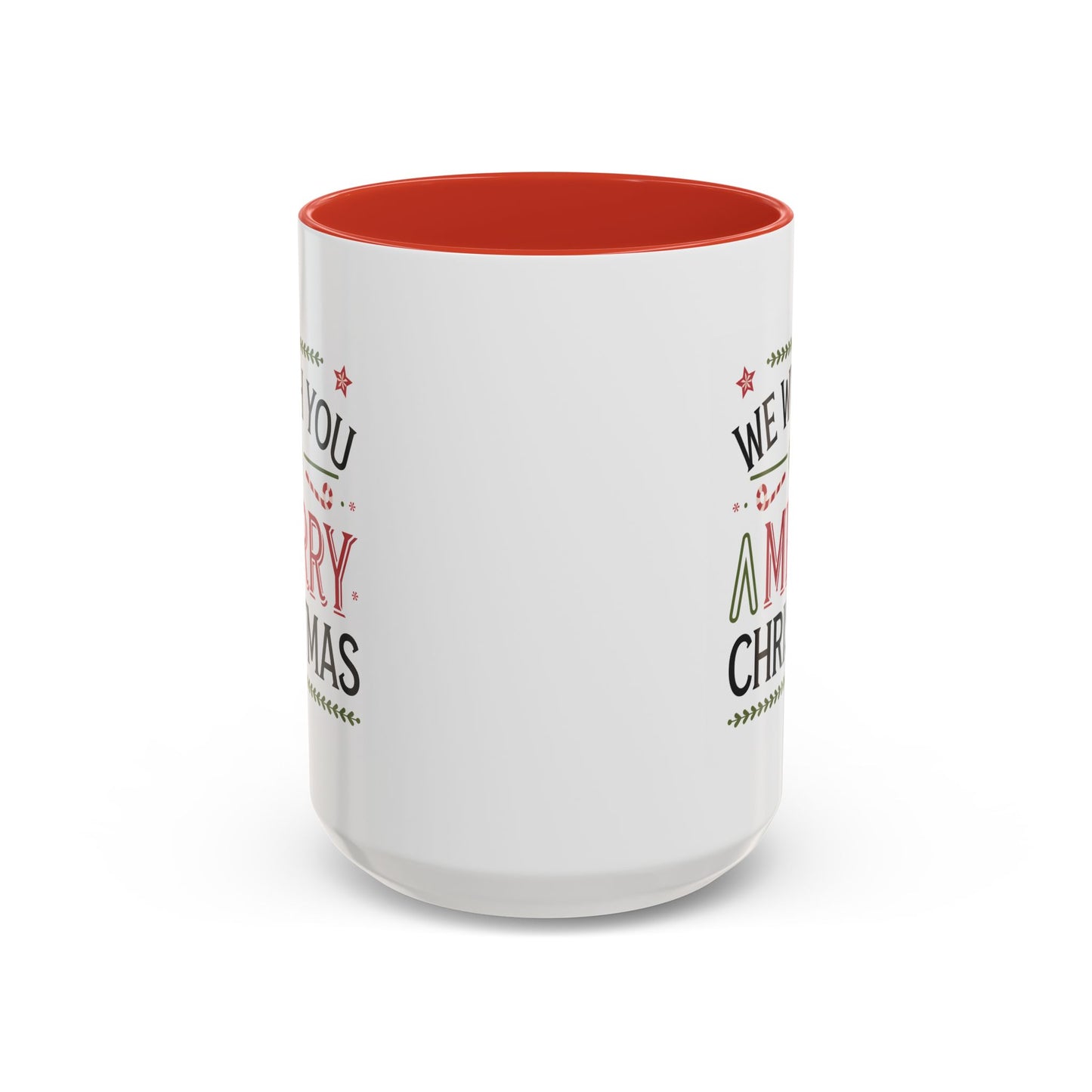 Christmas Mug - We Wish You a Merry Christmas Blue Green & Red Text