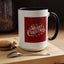 Christmas Mug - Merry Christmas White Text Maroon Background
