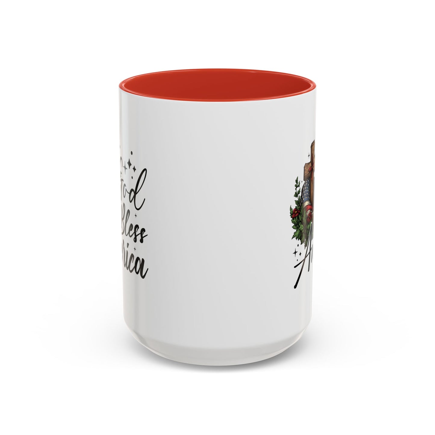 4th of July Mug - God Bless America Cross Flag