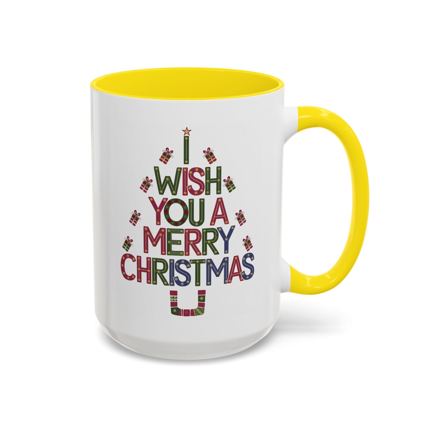 Christmas Mug - I Wish You a Merry Christmas Present Treee