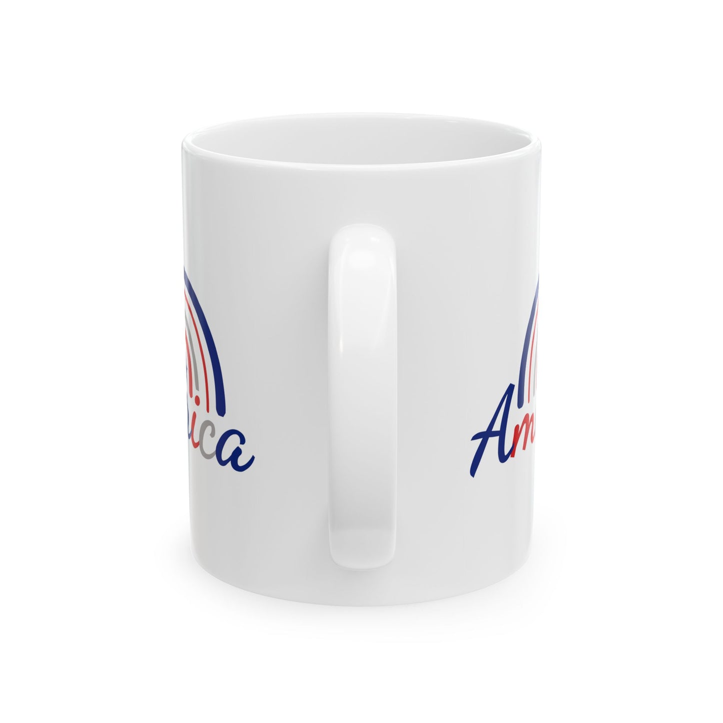 4th of July Mug - America Patriotic Rainbow