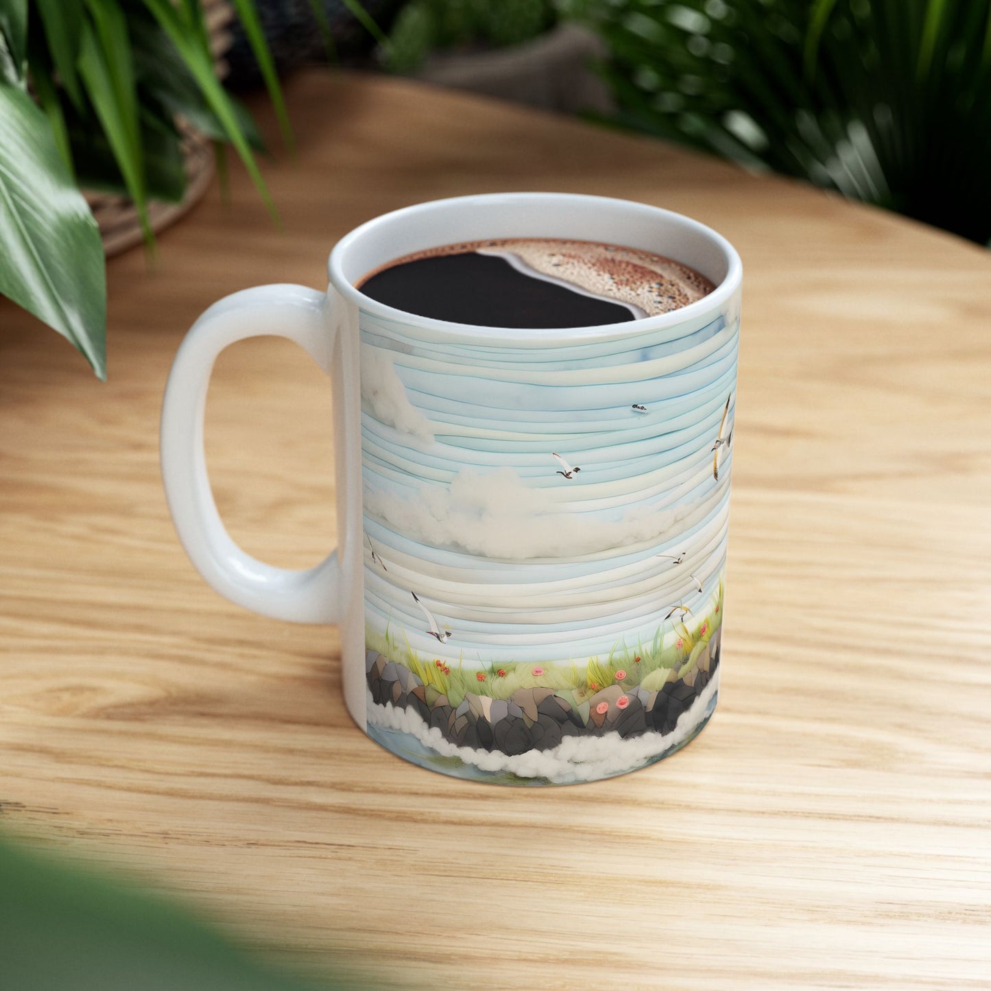 Artistic Mug - Felted Lighthouse