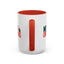 Christmas Mug - Merry Christmas Green & Red Text Santa Bag