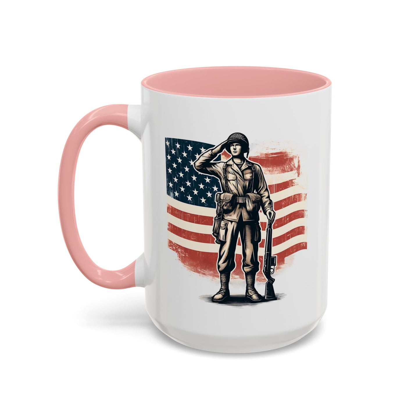 4th of July Mug - American Soldier Flag