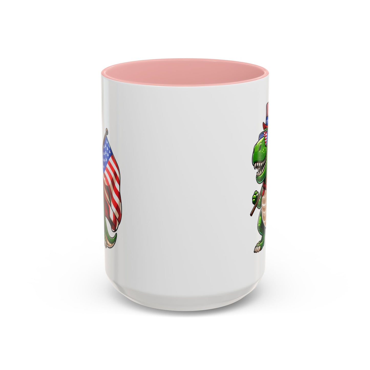 4th of July Mug - T Rex Dinosaur USA Flag