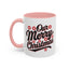 Christmas Mug - Merry Christmas Black Red & White Baseball Text