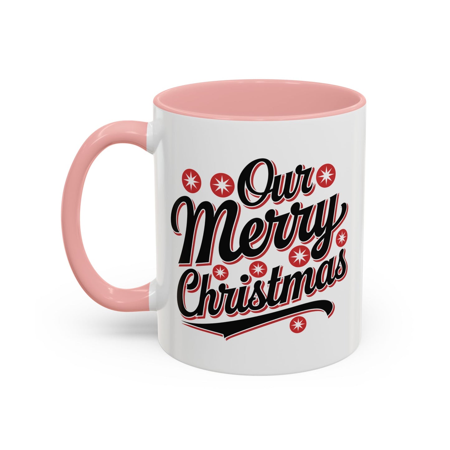 Christmas Mug - Merry Christmas Black Red & White Baseball Text