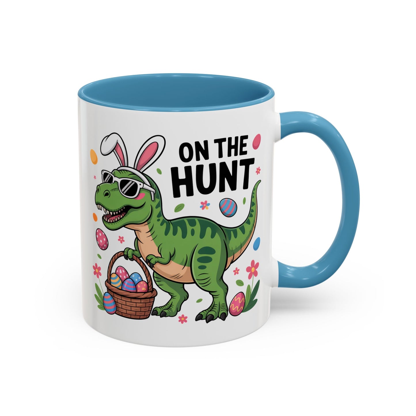 Easter Mug - On The Hunt Dinosaur