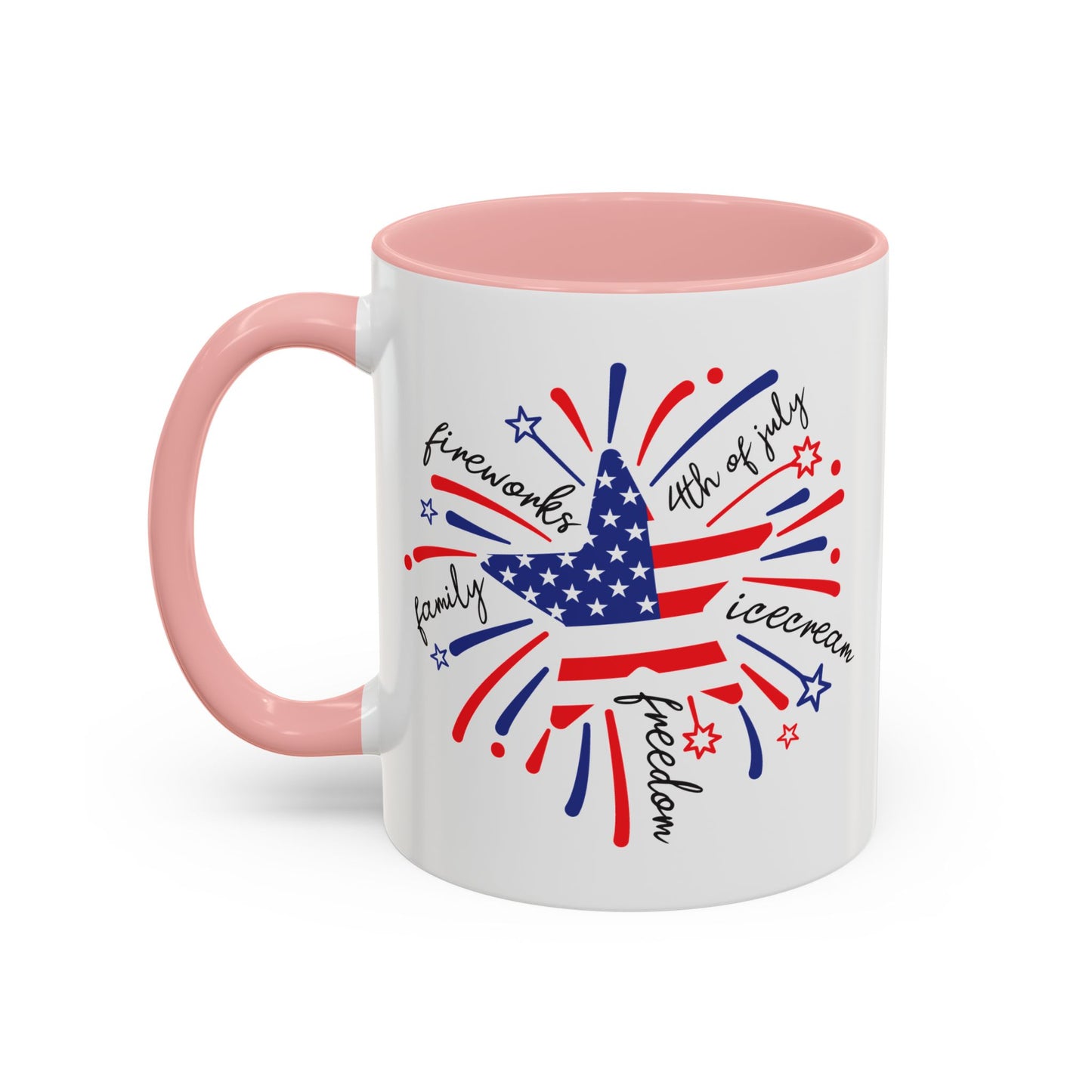 4th of July Mug - Star Flag Fireworks